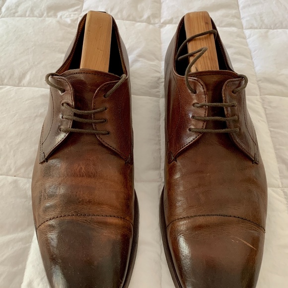 Men’s Prada Cap Toe Lace Up Shoes/ sz 8 - Picture 2 of 9